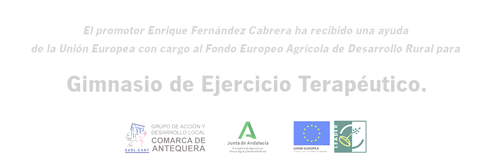 Logos de financiación: Comarca de Antequera, Junta de Andalucía, Unión Europea y LEADER